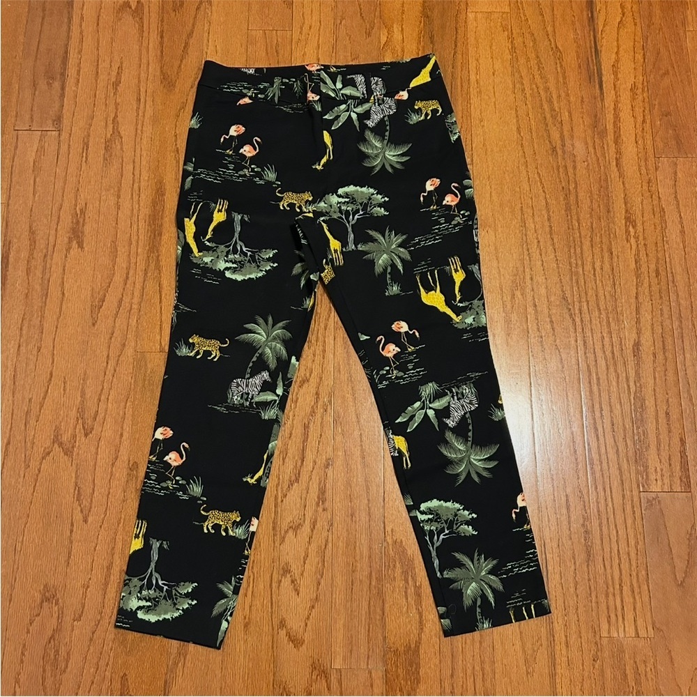 OLD NAVY Pixie Safari Animal Print Ankle Pants Size M - Picture 3 of 7
